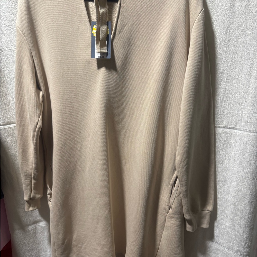 Universal Thread Long Sleeve Dress - Beige